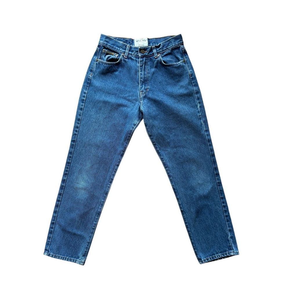 Vintage 90's Oscar De La Renta Designer Blue Denim Mom Jeans High Rise 10 Petite